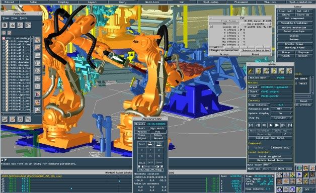 Tecnomatix RobCAD to środowisko cyfrowej produkcji przeznaczone do weryfikacji cel robotów i programowania ich w trybie offline. [źródło: 4D Systems]