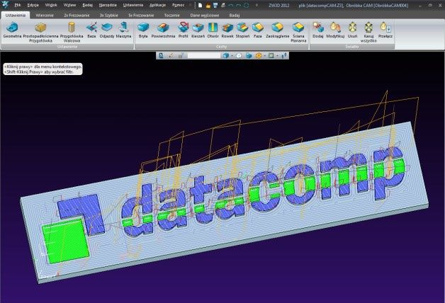 Integralność modułów CAD i CAM pozwala zaś na uzyskanie pełnej asocjatywności ścieżki narzędzia z projektowanym detalem. [źródło: Datacomp]