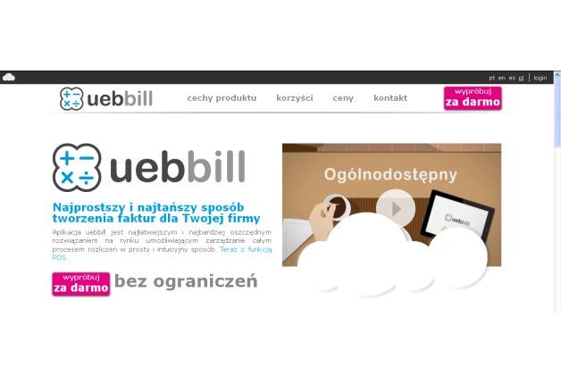 System fakturowania online firmy ueb - uebbill [źródło: ueb]
