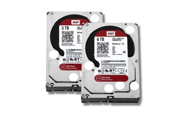 Najnowsze dyski z serii WD Red o pojemności 5 TB i 6 TB. [źródło: WD]