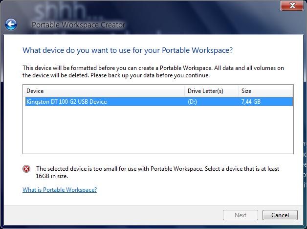 nie udana instalacji windows 8 na dysku flash usb - za mała pojemność