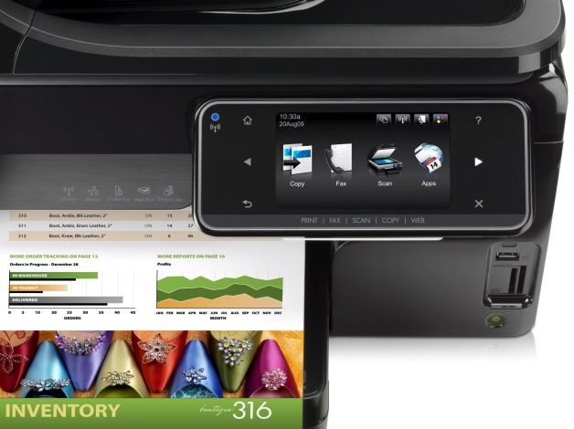 Dotykowy panel LCD, to centrum sterowania typowo biurowych modeli urządzeń wielofunkcyjnych
