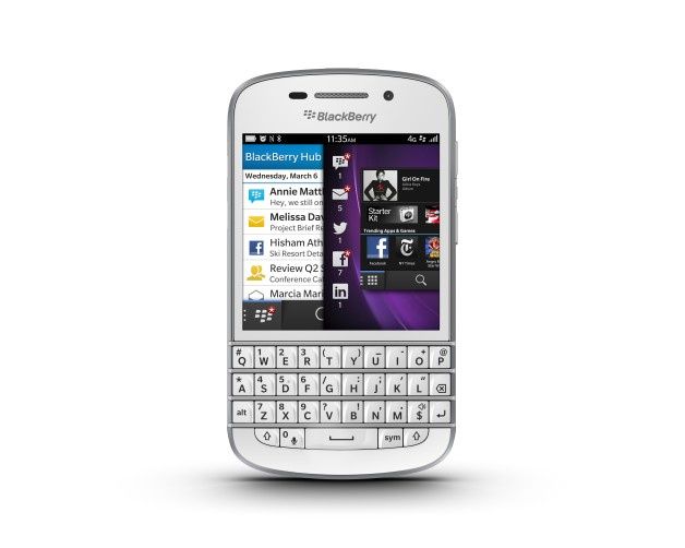Q10 ma pełnowymiarową klawiaturę , z których słynie BlackBerry. [źródło: RIM]