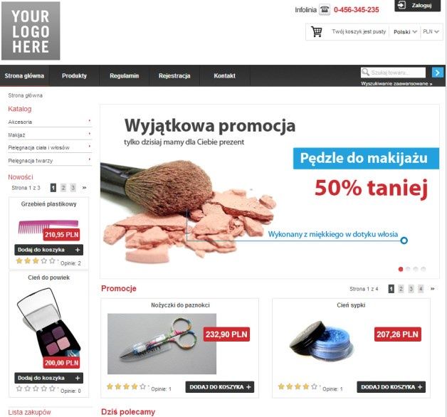 Przykładowa realizacja e-sklepu w systemie Comarch ERP e-Sklep. [źródło: Comarch]