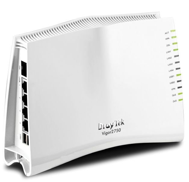 DrayTek Vigor 2750 to nowoczesny router z wbudowanym modemem pracującym w standardzie VDSL2, następcy technologii ADSL2+, dla ultraszybkiego internetu dostarczanego np. w ramach usługi Neostrada Fiber. [źródło: DrayTek]