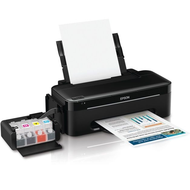 Czy nowe drukarki, takie jak model Epson L210 i urządzenia wielofunkcyjne, np. Epson L550 – na zdjęciu, wyposażone w mechanizm stałego zasilania w atrament obniżą koszty eksploatacji? Przekonamy się w praktyce. [źródło: Epson]