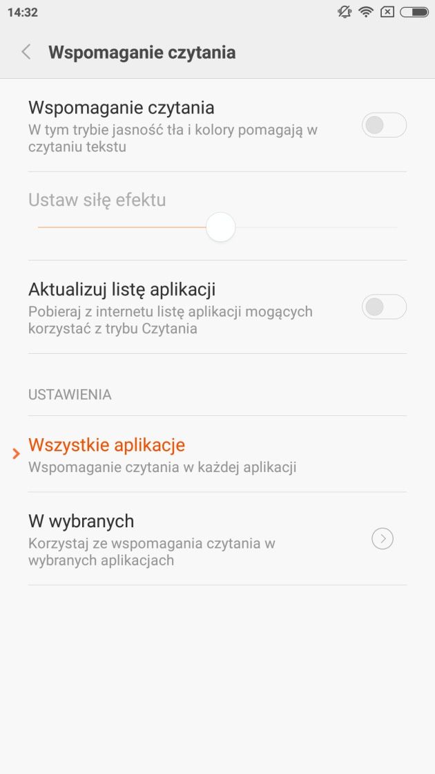Xiaomi Redmi Note 3 wspomaganie czytania