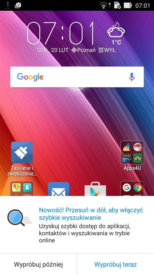 asus zenfone max szybkie wyszukiwanie