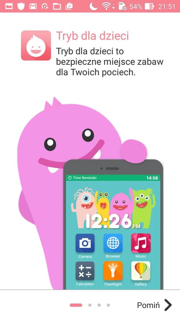 asus zenfone max tryb dla dzieci