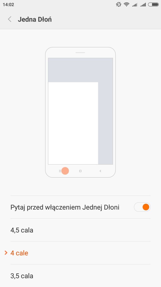 Xiaomi Redmi Note 3 tryb pomniejszonego interfejsu
