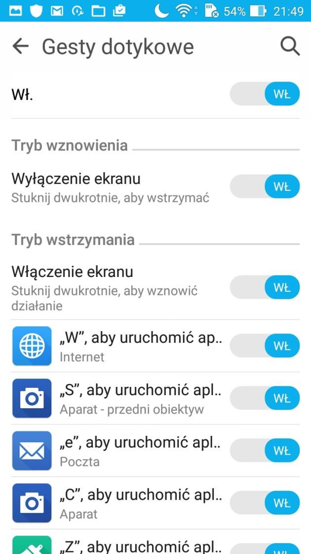 asus zenfone max gesty
