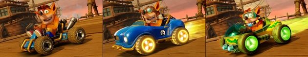 Crash Team Racing Nitro_Fueled - różne stroje i pojazdy Crasha