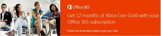 Abonament Xbox Live Gold za zakup pakietu Office 365