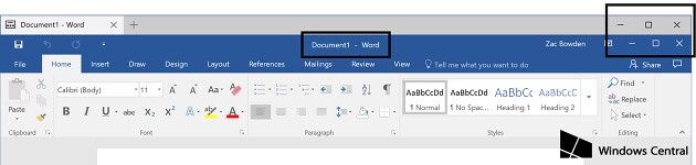 Windows 10 karty Word