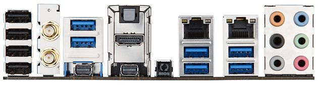 ASUS Z87-Deluxe/Quad płyta główna zdjęcie tylny panel