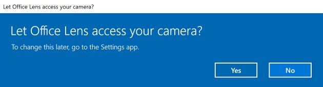 Windows 10 kamera komunikat