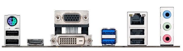 ASUS H81I-PLUS płyta główna zdjęcie tylny panel złącza