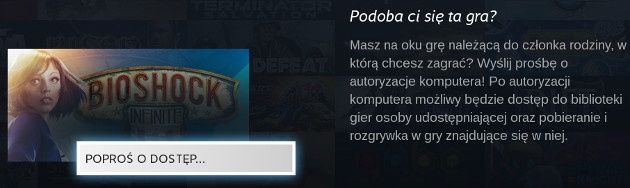 steam family sharing udostępnianie gier prośba o dostęp