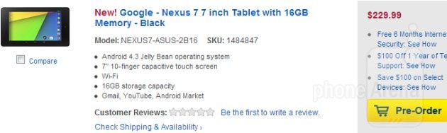 Nexus 7 nowej generacji tablet przedsprzedaż