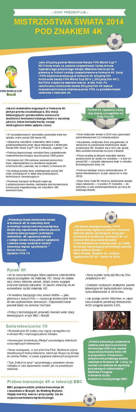 Sony 4K mundial infografika