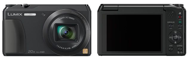 Panasonic TZ55 widok przód tył