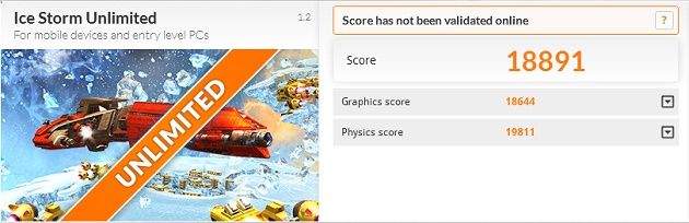 Asus Transformer Book T200TA test 3D Mark Ice Storm Unlimited