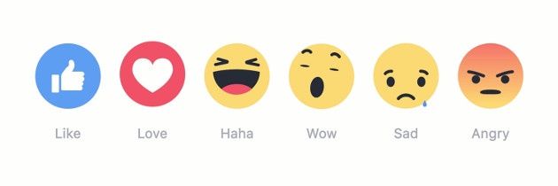Facebook reakcje