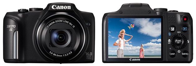 Canon Powershot SX170 IS przód tył