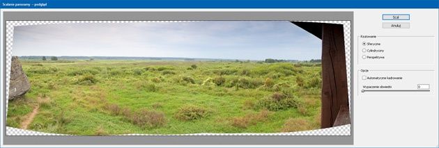 Białe plamy panorama