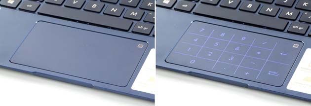 Asus ZenBook UX433 touchpad