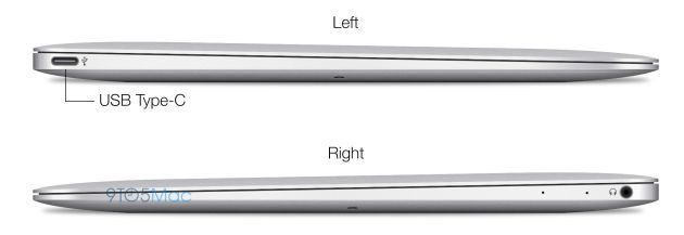 Apple MacBook Air 12 - złącza
