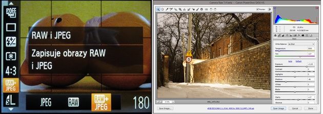 Canon Powershot SX50 HS tryb RAW