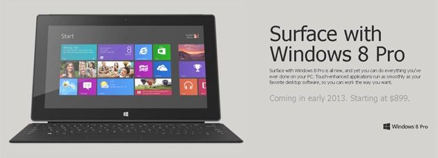 Microsoft Surface Pro tablet z Windows 8 Pro