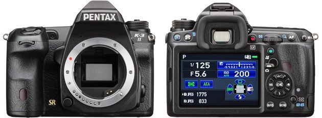Pentax K-3 II widok przód tył