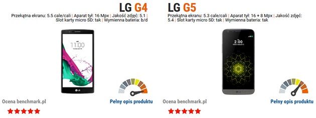 Porównanie LG G4 vs LG G5
