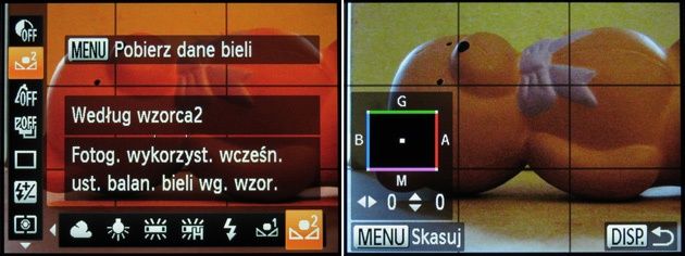 Canon Powershot SX50 HS menu balans bieli