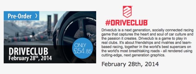 DriveClub gra premiera luty 2014