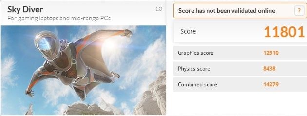 MSI AG240 - 3DMark Sky Diver