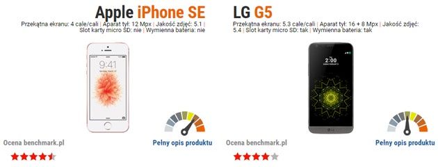 iphone se vs lg g5