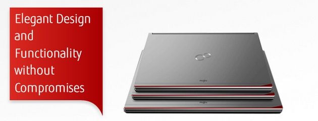 Fujitsu Lifebook E laptop wygląd