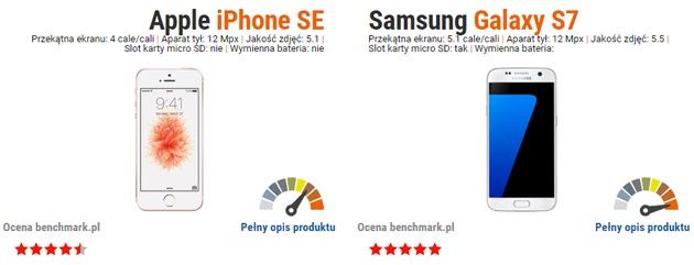 iphone se vs galaxy s7