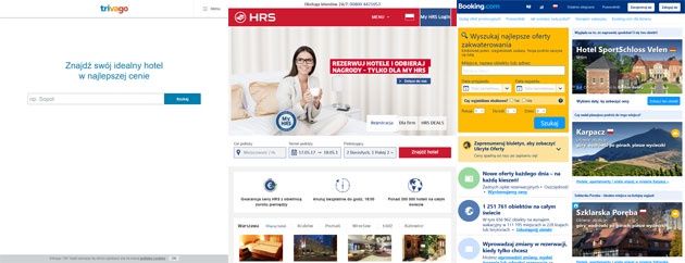 Trivago, Booking.com oraz HRS