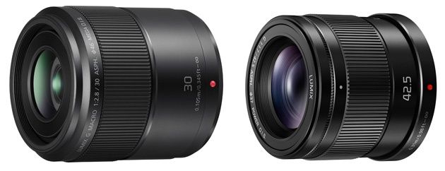 Panasonic 30 mm f/2,8 i 42,5 mm f/1,7