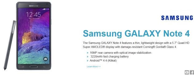 Galaxy Note 4 Corning Gorilla Glass 4