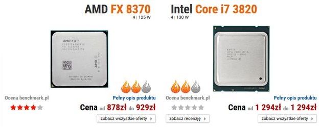 Ranking CPU - AMD FX-8370 vs Intel Core i7-3820