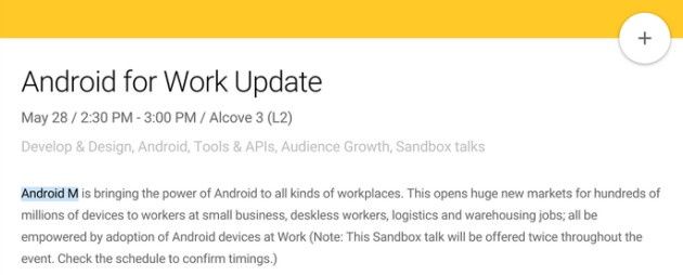 Android M przeciek