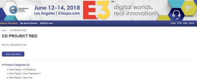 CD Projekt RED na E3 2018