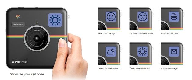 Polaroid Socialmatic kody QR