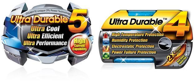 Gigabyte Ultra Durable 4 5 technologia logo grafika
