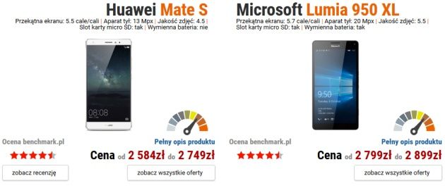 Microsoft Lumia 950 XL vs Huawei Mate S